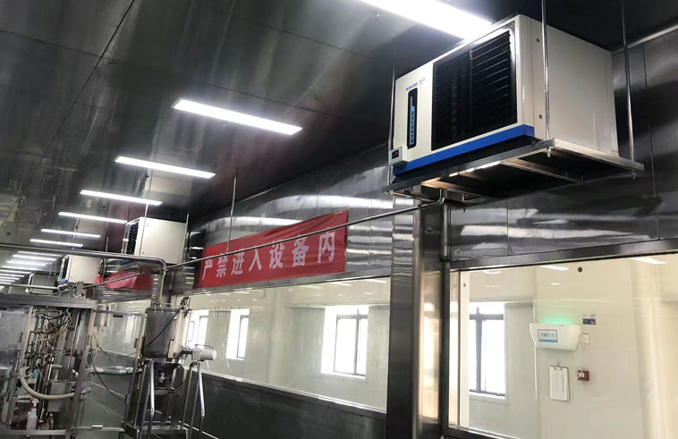 大型廠房高效節能降溫方案，蒸發冷省電空調-臥式軸流空調機組